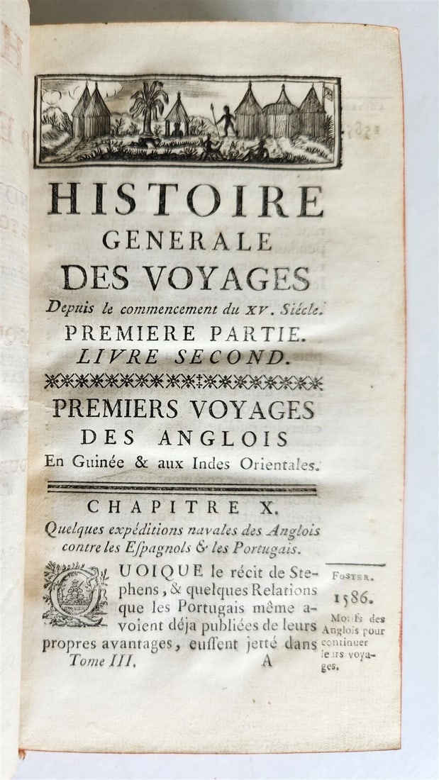 1749 HISTOIRE des VOYAGES illustrated TRAVELS to AFRICA & MADAGASCAR v.3 antique - 4