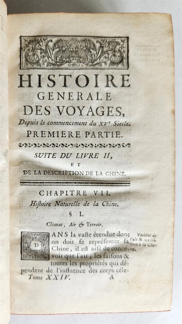 1749 HISTOIRE des VOYAGES illustrated v.24 CHINA NATURAL HISTORY TRAVELS antique - 4
