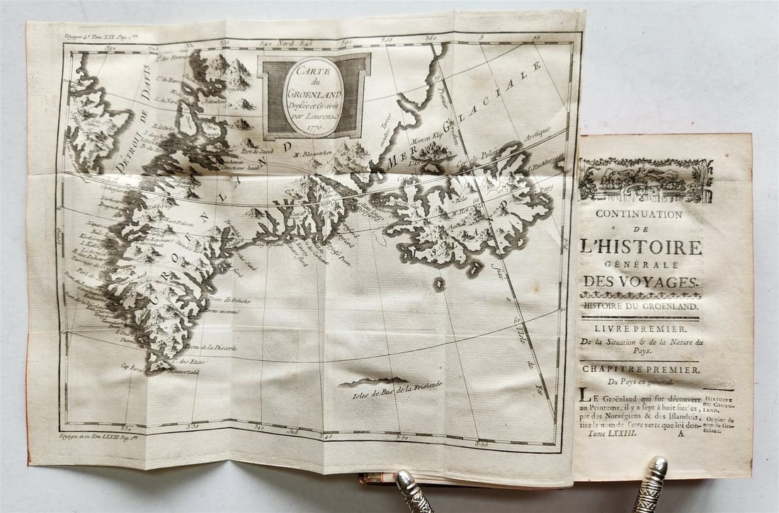 1770 HISTOIRE des VOYAGES illustrated v.73 TRAVELS to GREENLAND antique: Title: 1770 HISTOIRE des VOYAGES illustrated v.73 TRAVELS to GREENLAND antique Description: HISTOIRE GENERALE des VOYAGES ou NOUVELLE COLLECTION de toutes les relations de voïages par mer et par