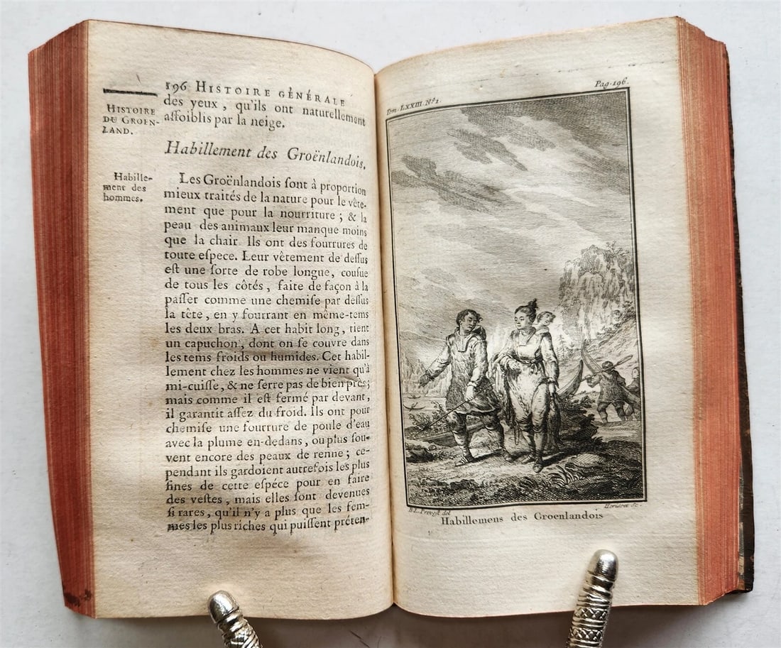 1770 HISTOIRE des VOYAGES illustrated v.73 TRAVELS to GREENLAND antique - 4