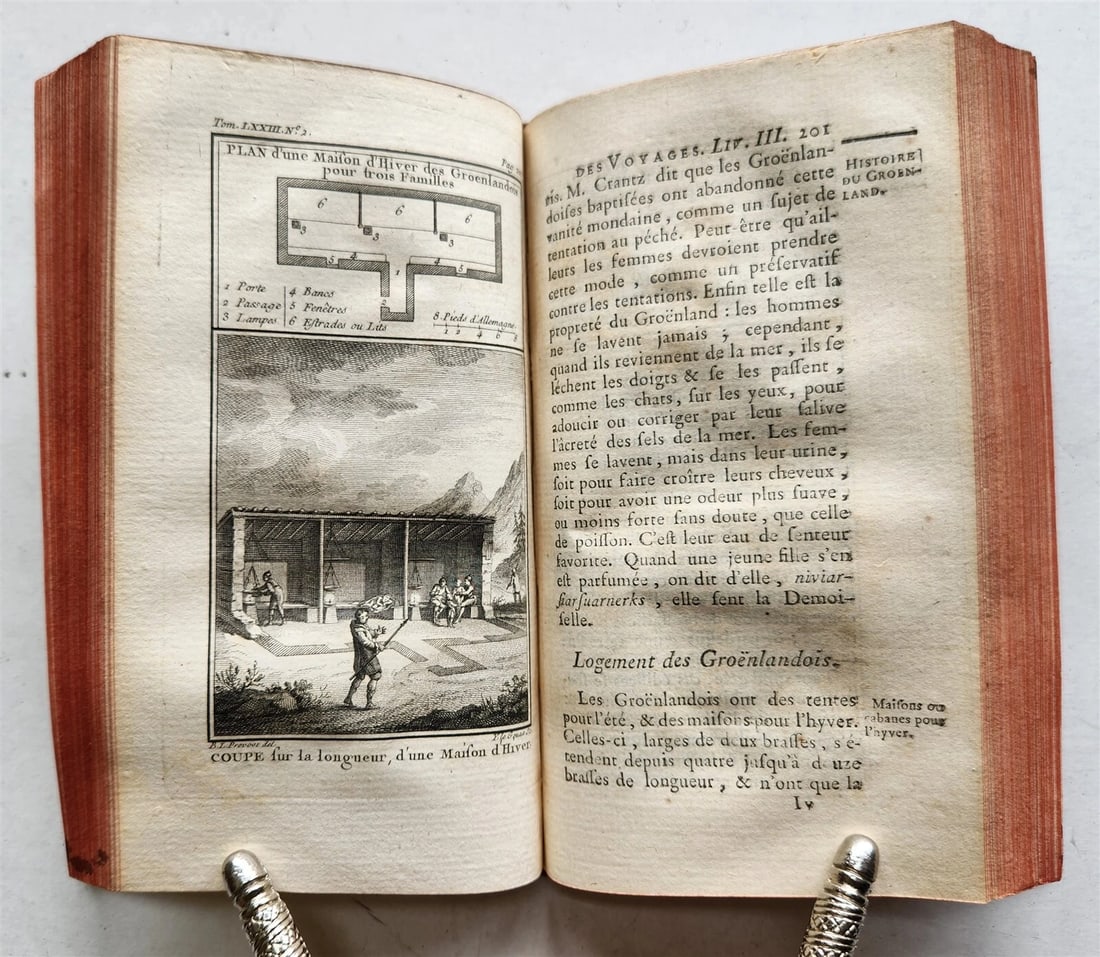 1770 HISTOIRE des VOYAGES illustrated v.73 TRAVELS to GREENLAND antique - 5
