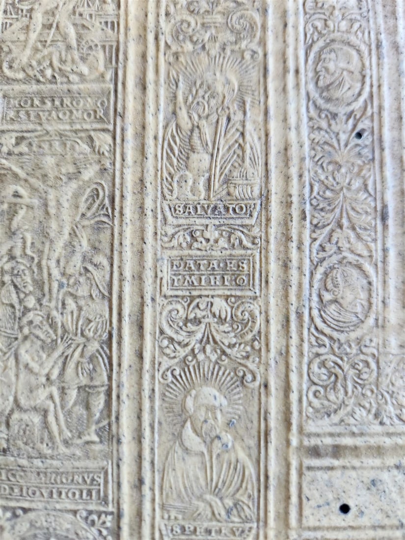 1593 DISPUTATIONES AGAINST HERETICS ROBERTI BELLARMINI antique PIGSKIN FOLIO v.3 - 6