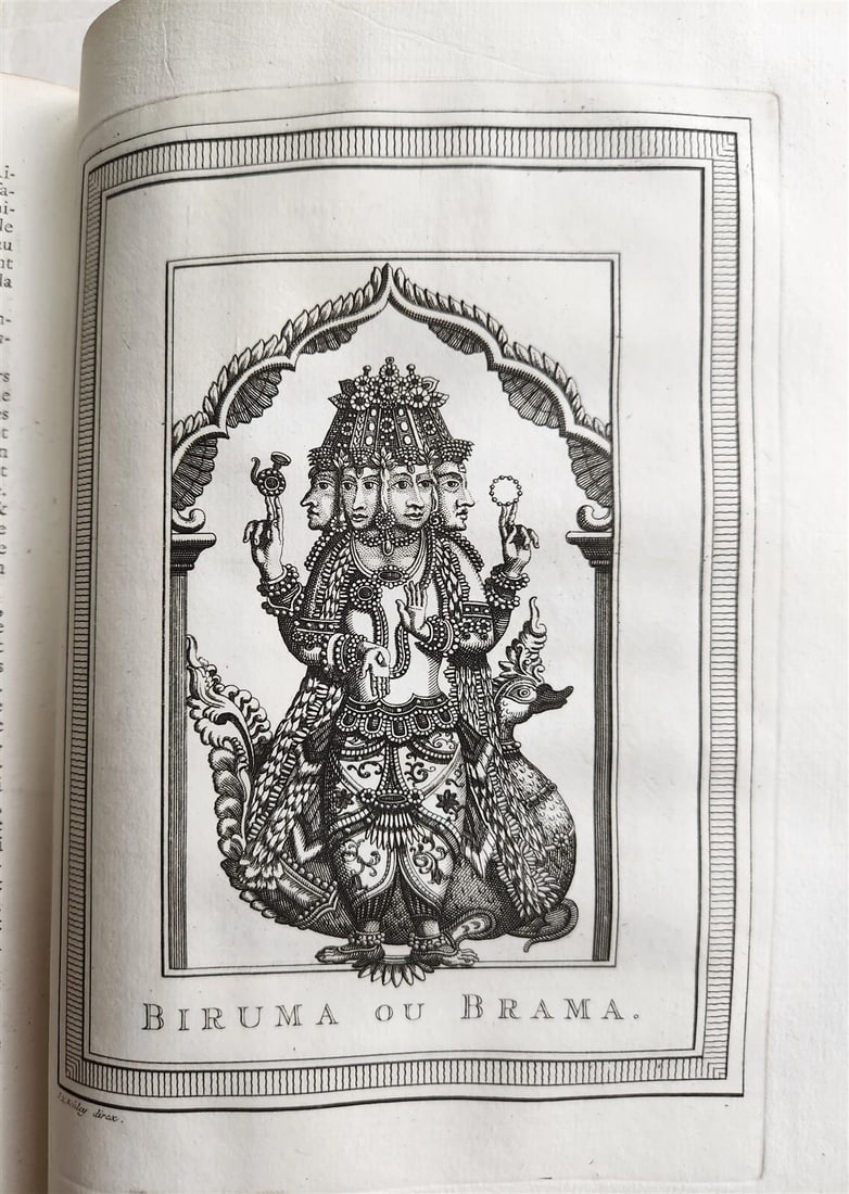 1755 TRAVELS TO INDIA antique Histoire generale des voyages vol. 13 ILLUSTRATED - 12