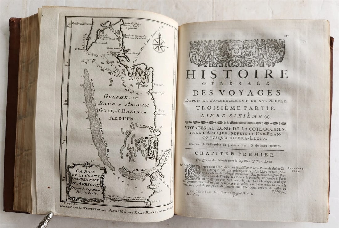 1747 TRAVELS TO AFRICA antique Histoire generale des voyages vol. 3 ILLUSTRATED - 12