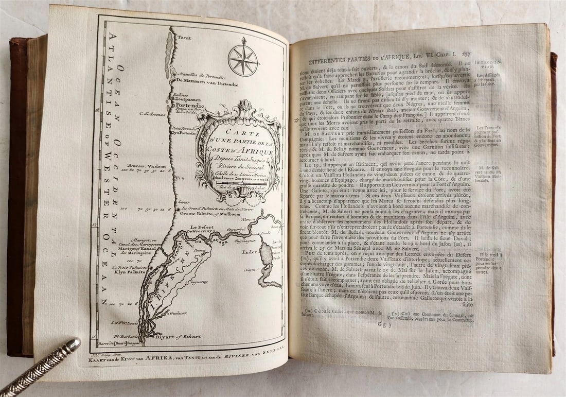 1747 TRAVELS TO AFRICA antique Histoire generale des voyages vol. 3 ILLUSTRATED - 14