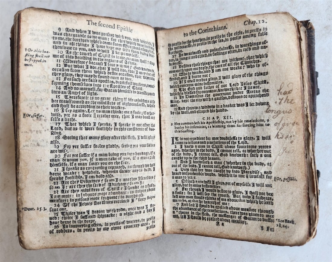 1634 BIBLE in ENGLISH antique New Testament LONDON BARKER & assigns of JOHN BILL - 7