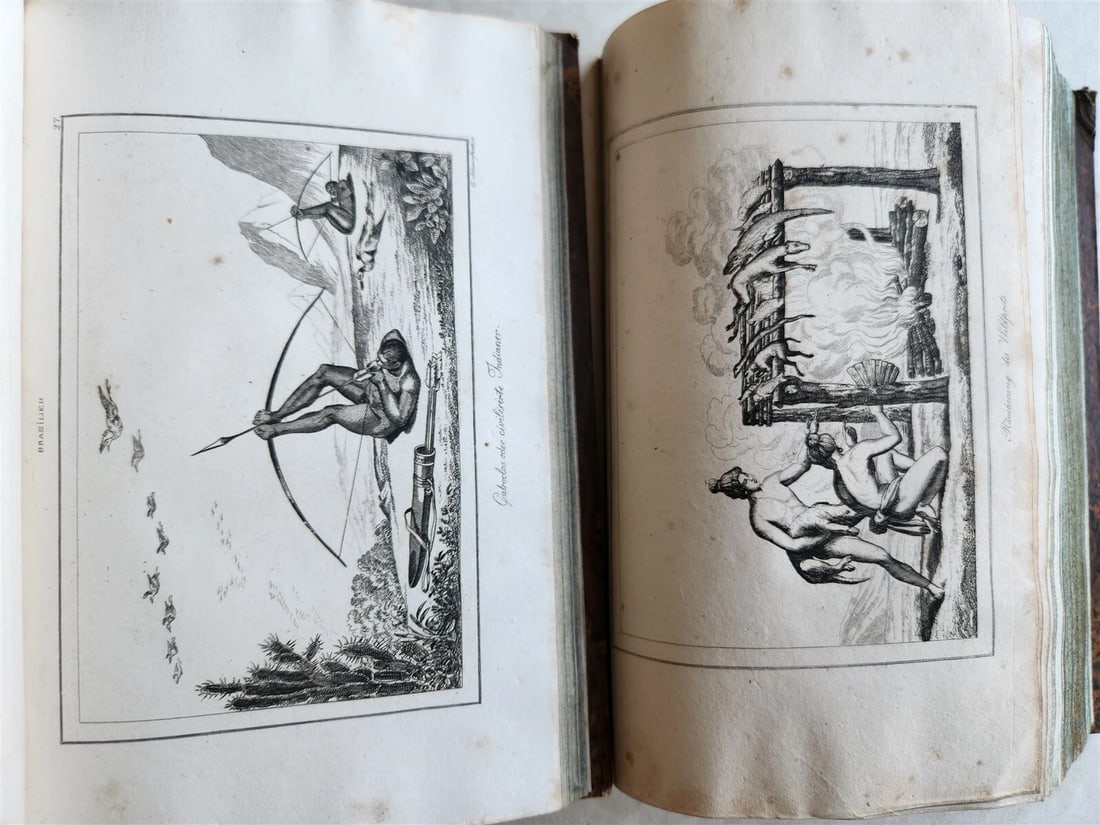 1838 ILLUSTRATED HISTORY of NORTH AMERICA Brazil Columbia & Gyana antique - 12