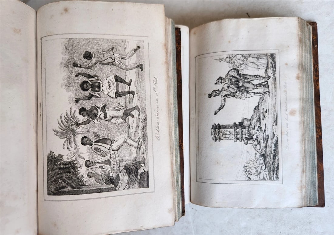 1838 ILLUSTRATED HISTORY of NORTH AMERICA Brazil Columbia & Gyana antique - 7