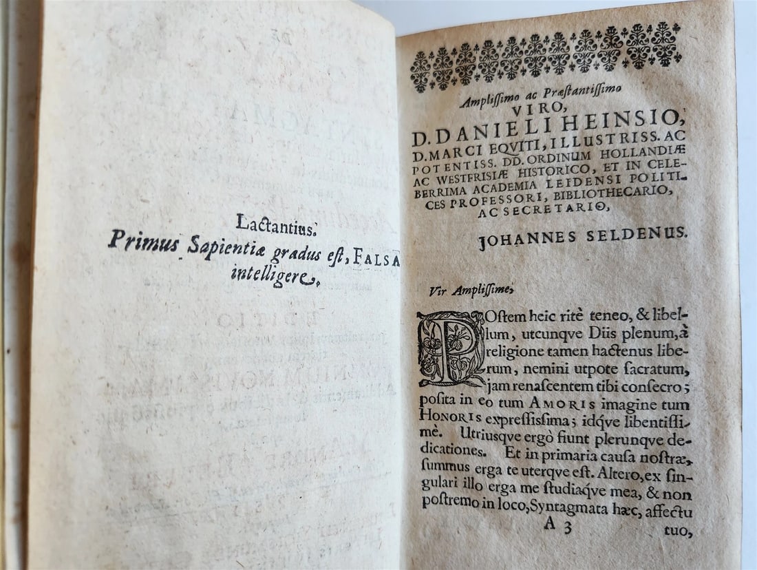 1672 ORIENTAL RELIGIONS TREATISE by JOHN SELDEN antique VELLUM BOUND - 6