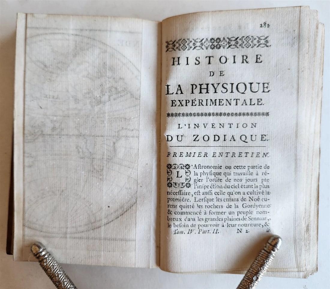 1739 SPECTACLE DE LA NATURE antique ILLUSTRATED w/ ASTRONOMY PLATES & MAPS - 10