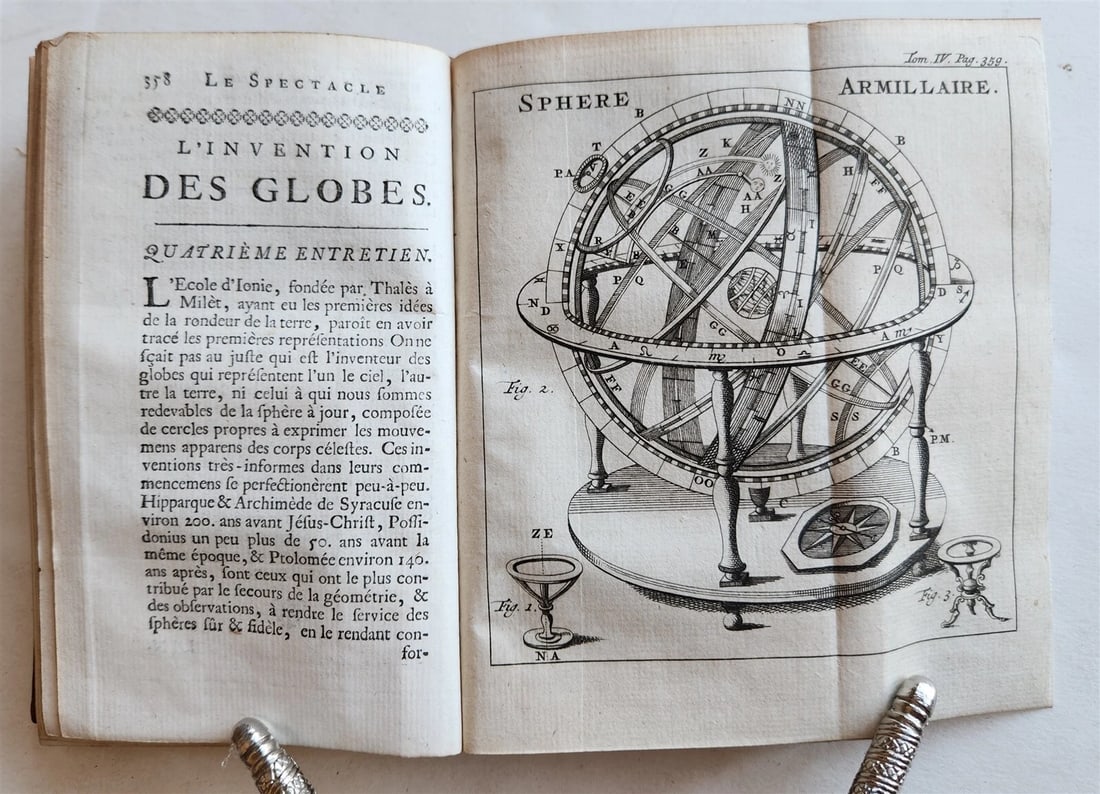 1739 SPECTACLE DE LA NATURE antique ILLUSTRATED w/ ASTRONOMY PLATES & MAPS - 4
