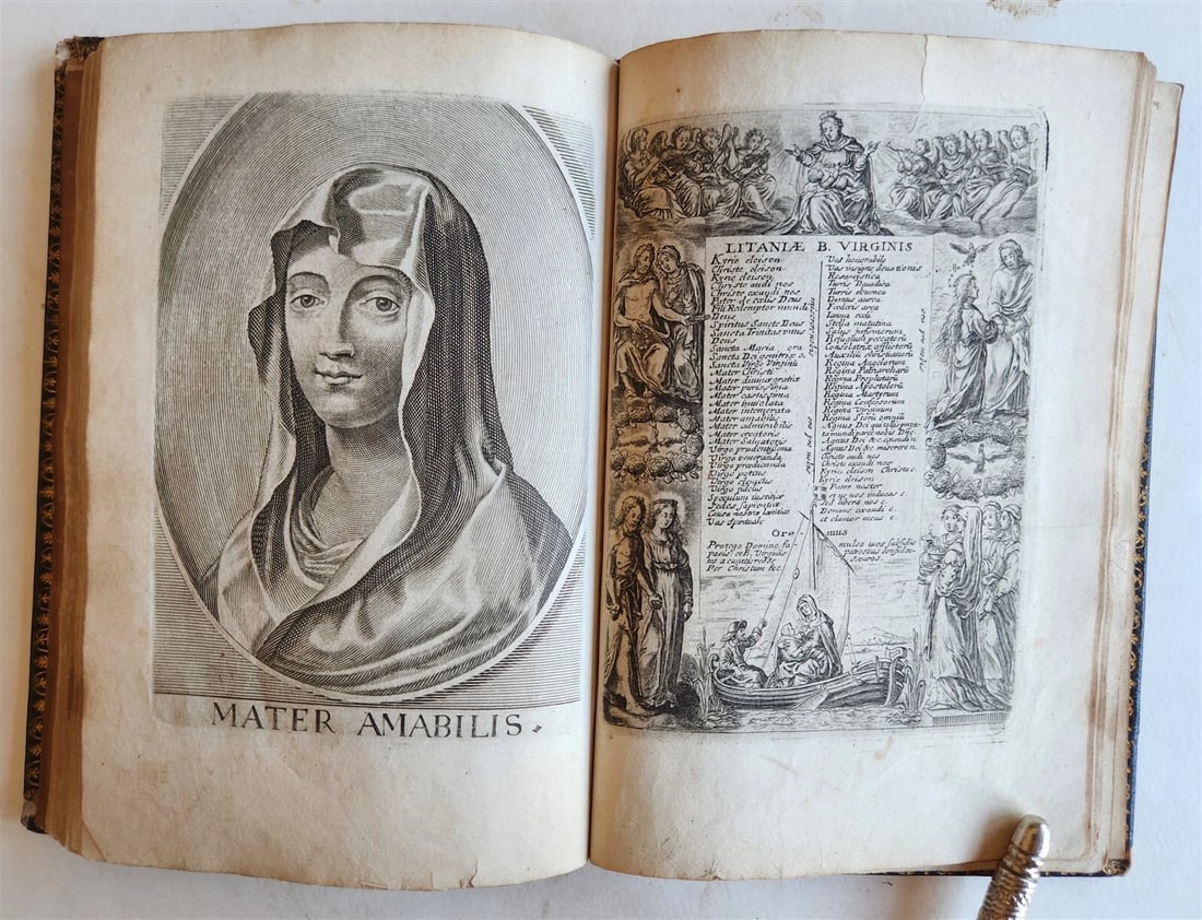 1651 PRAYER BOOK in FRENCH & LATIN BEAUTIFULLY ILLUSTRATED antique FINE BINDING: Title: 1651 PRAYER BOOK in FRENCH & LATIN BEAUTIFULLY ILLUSTRATED antique FINE BINDING Description: Mazot, F. Le tableau de la croix represente dans les ceremonie de la Ste. Messe... Paris, Mazot; 165