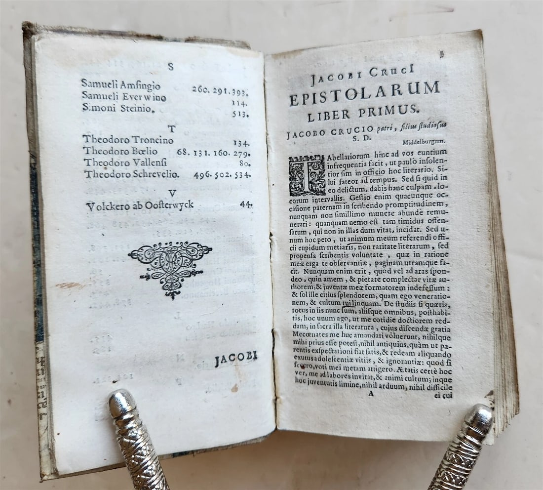 1654 Mercurius Batavus sive Epistolarum by J. Crucius antique - 5
