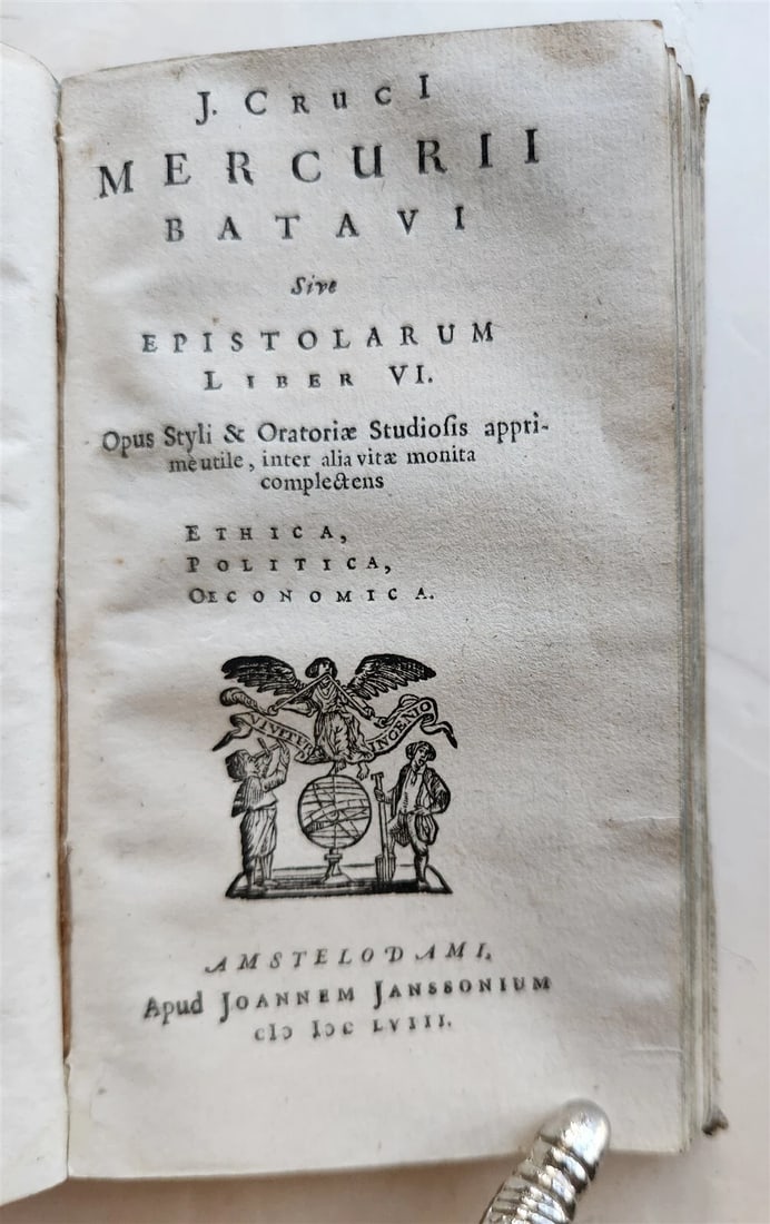 1654 Mercurius Batavus sive Epistolarum by J. Crucius antique - 9