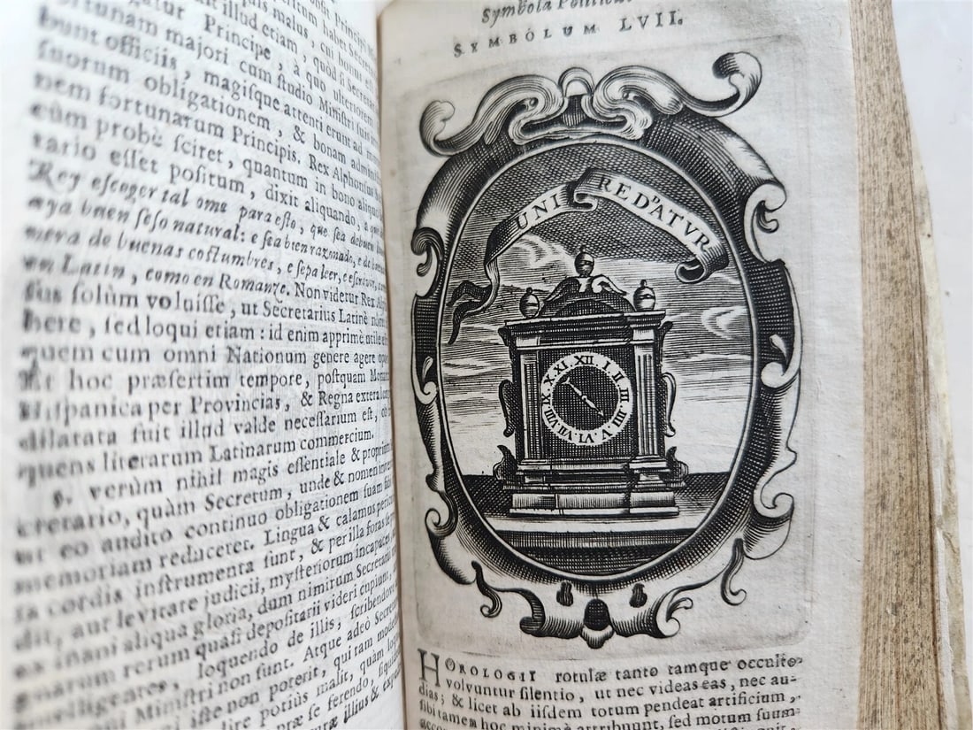 1659 EMBLEMATA by SAAVEDRA FAJARDO antique VELLUM BINDING ILLUSTRATED - 11