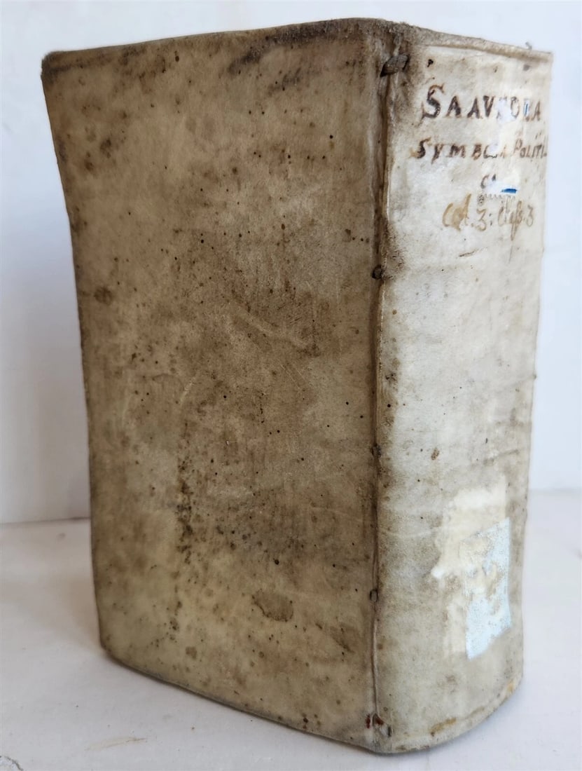 1659 EMBLEMATA by SAAVEDRA FAJARDO antique VELLUM BINDING ILLUSTRATED - 2