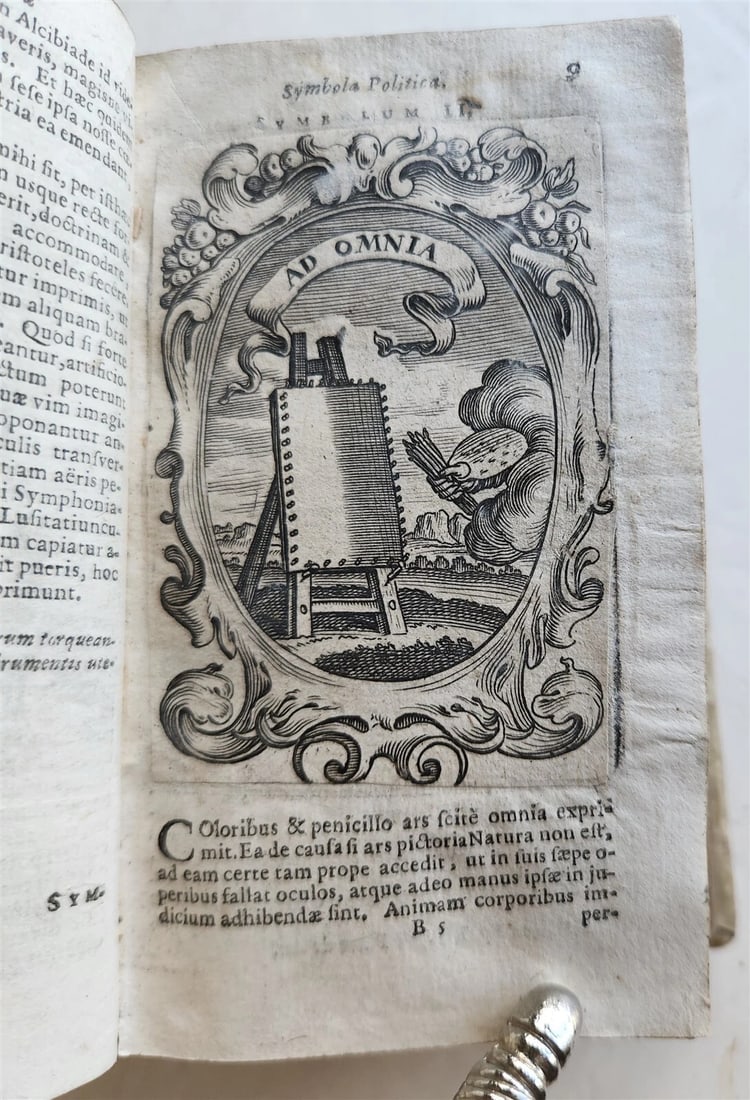 1659 EMBLEMATA by SAAVEDRA FAJARDO antique VELLUM BINDING ILLUSTRATED - 5