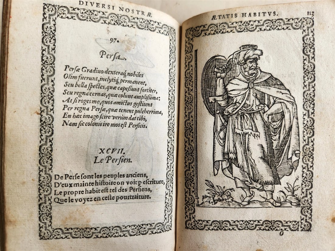 1572 FAMOUS COSTUME WORK Jacobi Sluperii antique ILLUSTRATED w/119 WOODCUTS RARE - 10