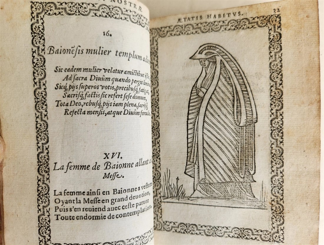 1572 FAMOUS COSTUME WORK Jacobi Sluperii antique ILLUSTRATED w/119 WOODCUTS RARE - 8
