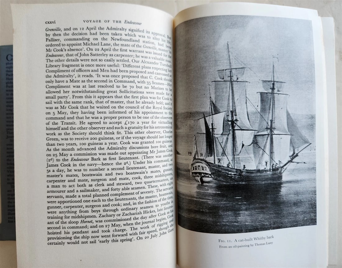 1967-74 JOURNALS of CAPTAIN JAMES COOK on HIS VOYAGES of DISCOVERY antique 5 VOL - 11