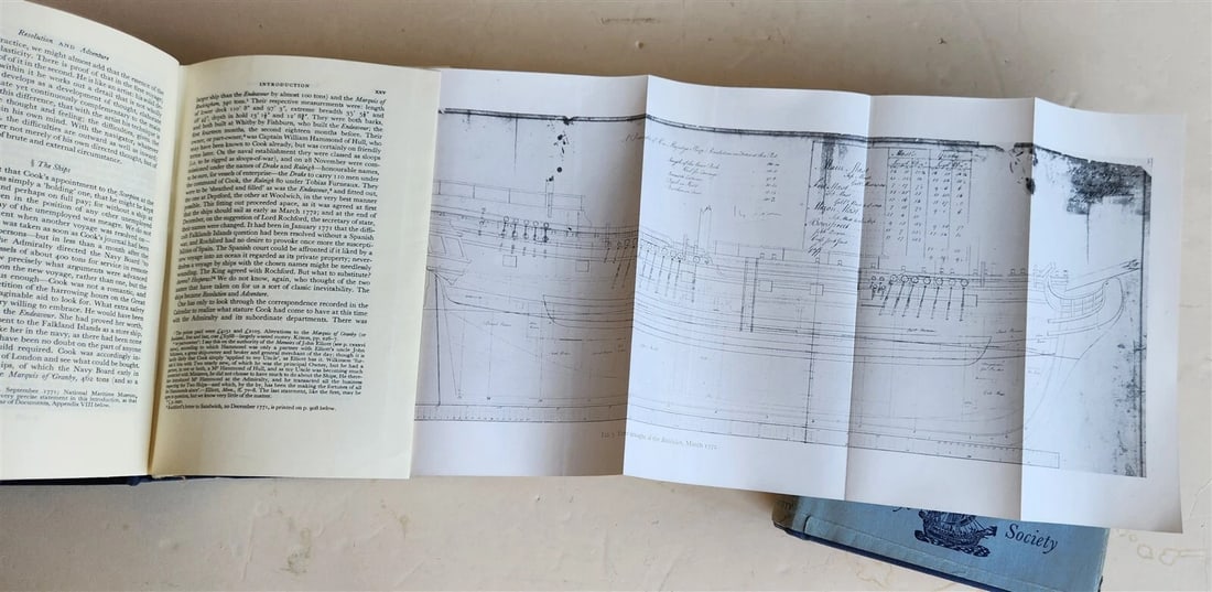 1967-74 JOURNALS of CAPTAIN JAMES COOK on HIS VOYAGES of DISCOVERY antique 5 VOL - 13