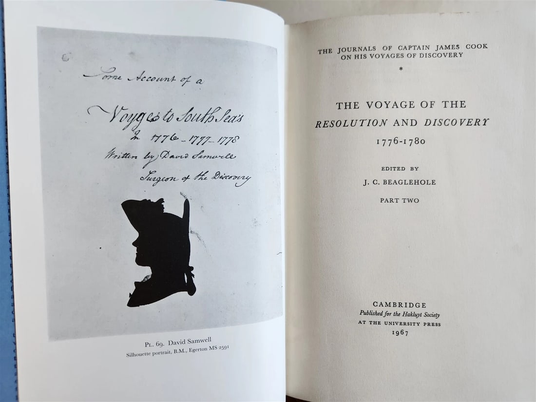 1967-74 JOURNALS of CAPTAIN JAMES COOK on HIS VOYAGES of DISCOVERY antique 5 VOL - 8