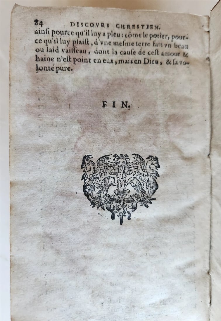 1623 French neo-skepticism by PIERRE CHARRON antique DECORATIVE BINDING - 10