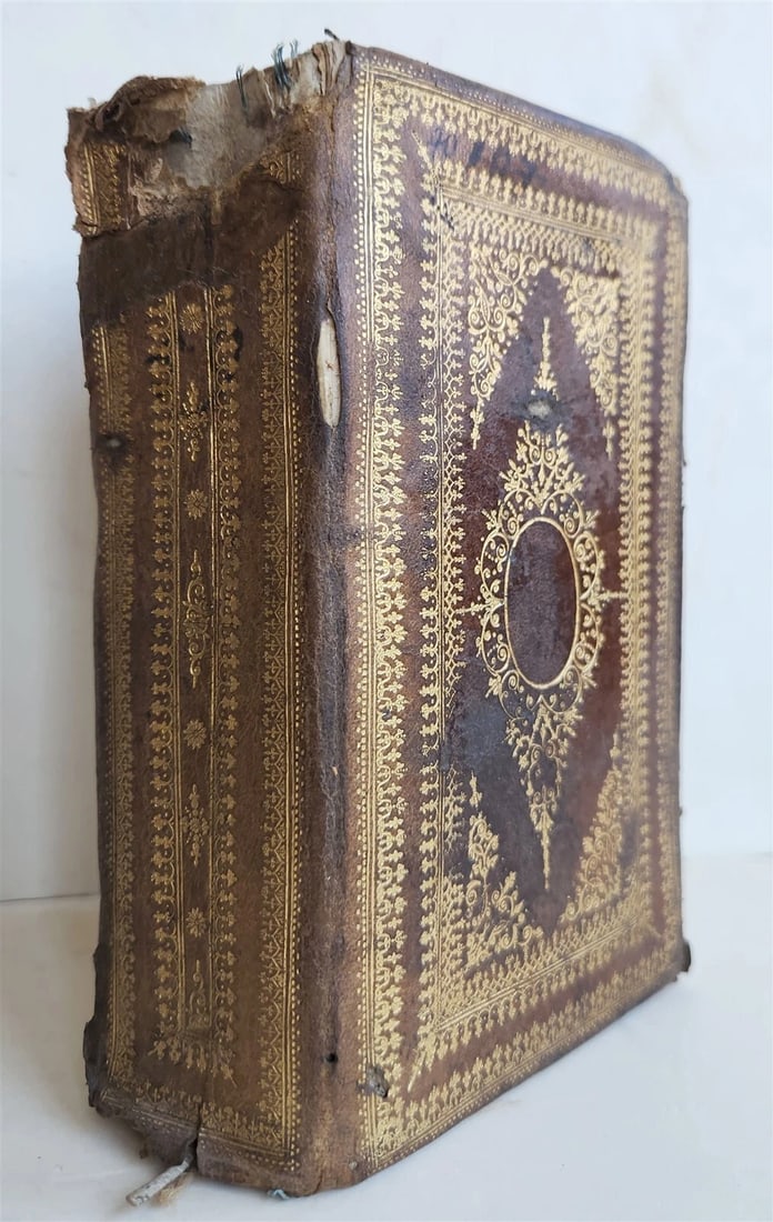 1623 French neo-skepticism by PIERRE CHARRON antique DECORATIVE BINDING - 3