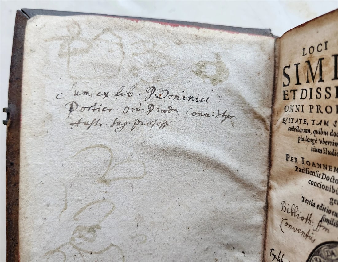 1582 Loci communes similium et dissimilium antique PIGSKIN BINDING 16th CENTURY - 7