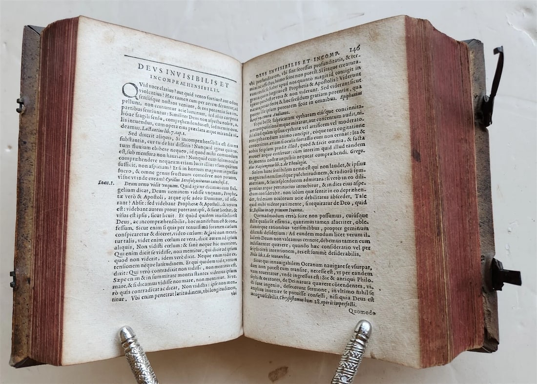 1582 Loci communes similium et dissimilium antique PIGSKIN BINDING 16th CENTURY - 9