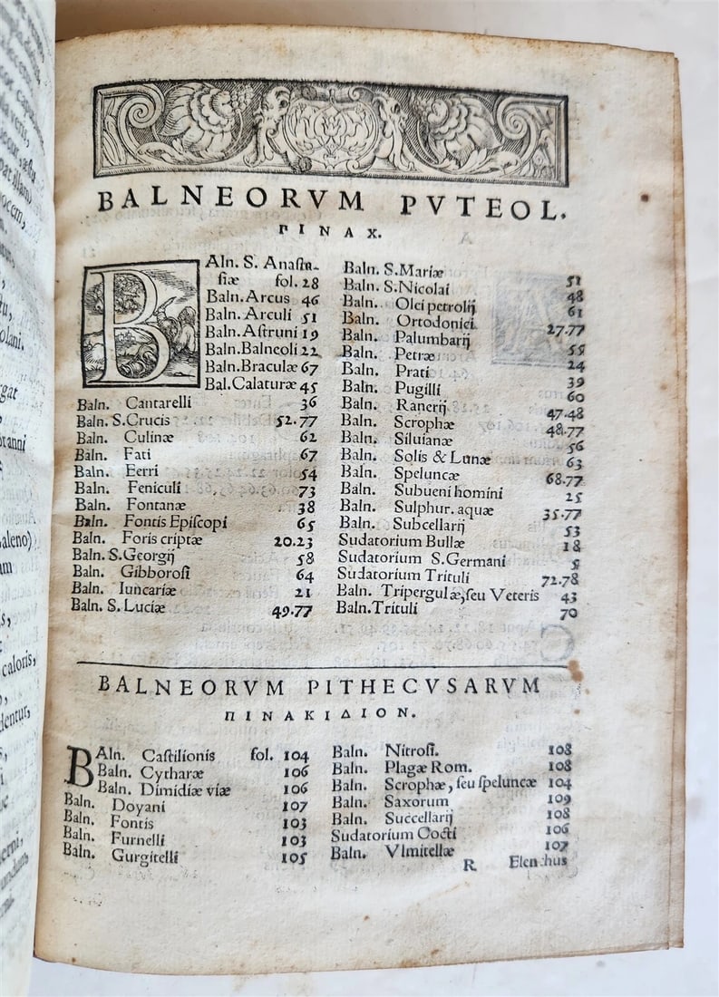 1566 Baths & other wonders of Puteoli by Lombardi antique - 5