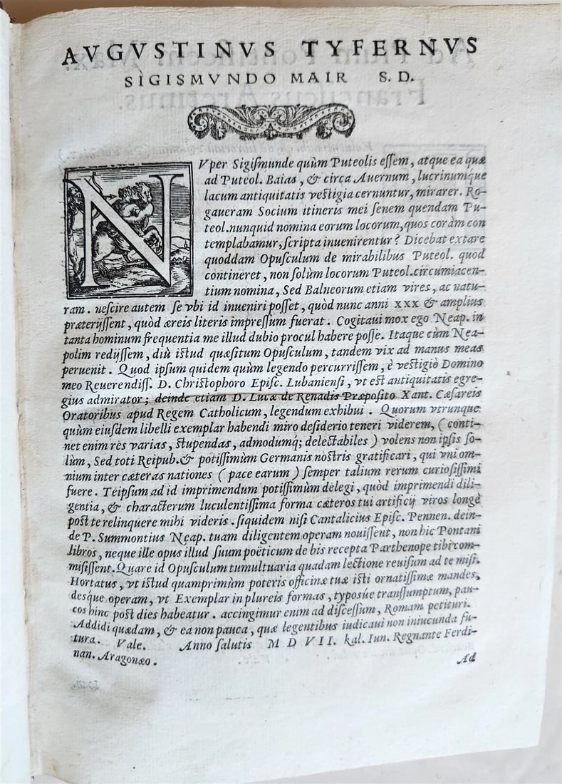 1566 Baths & other wonders of Puteoli by Lombardi antique - 7