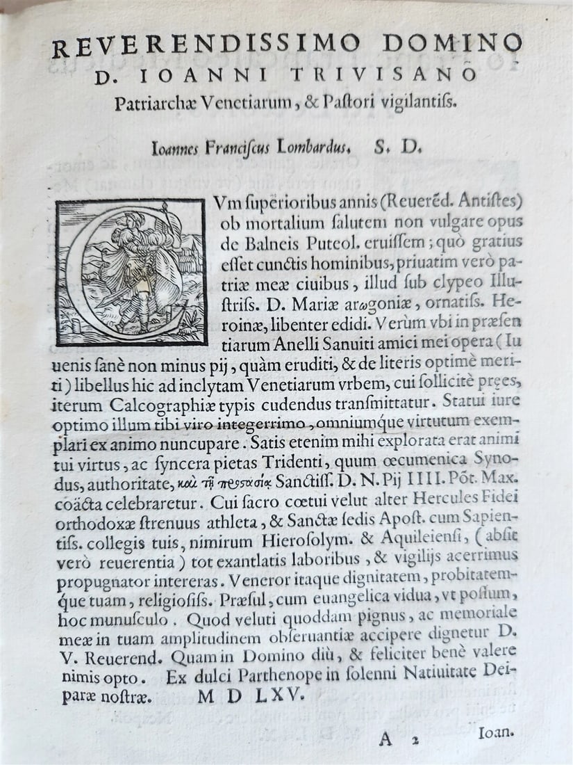 1566 Baths & other wonders of Puteoli by Lombardi antique - 9