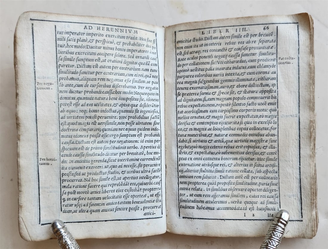 1576 CICERO Rhetoricorum ad Herennium antique 16th CENTURY vellum binding - 4