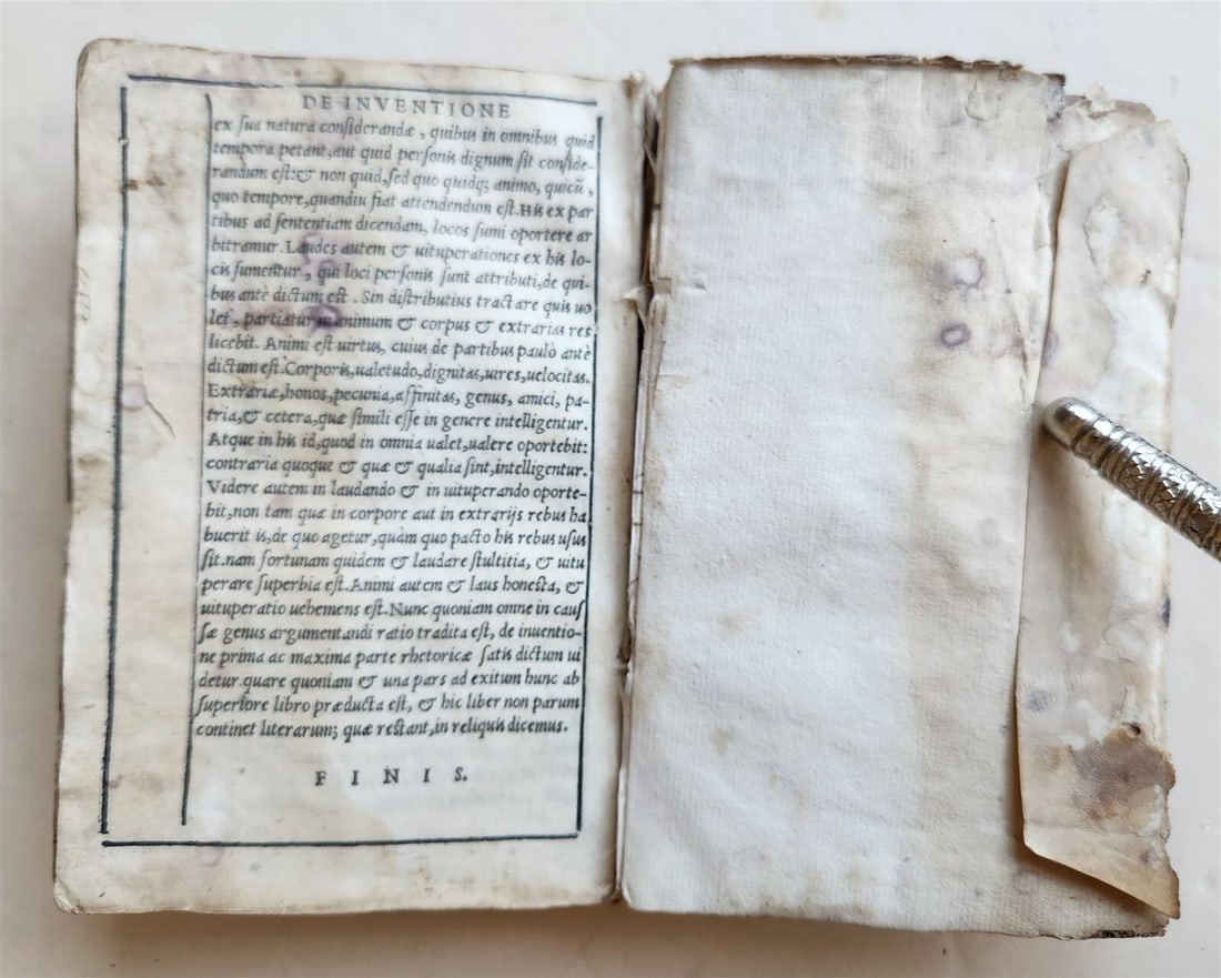 1576 CICERO Rhetoricorum ad Herennium antique 16th CENTURY vellum binding - 6
