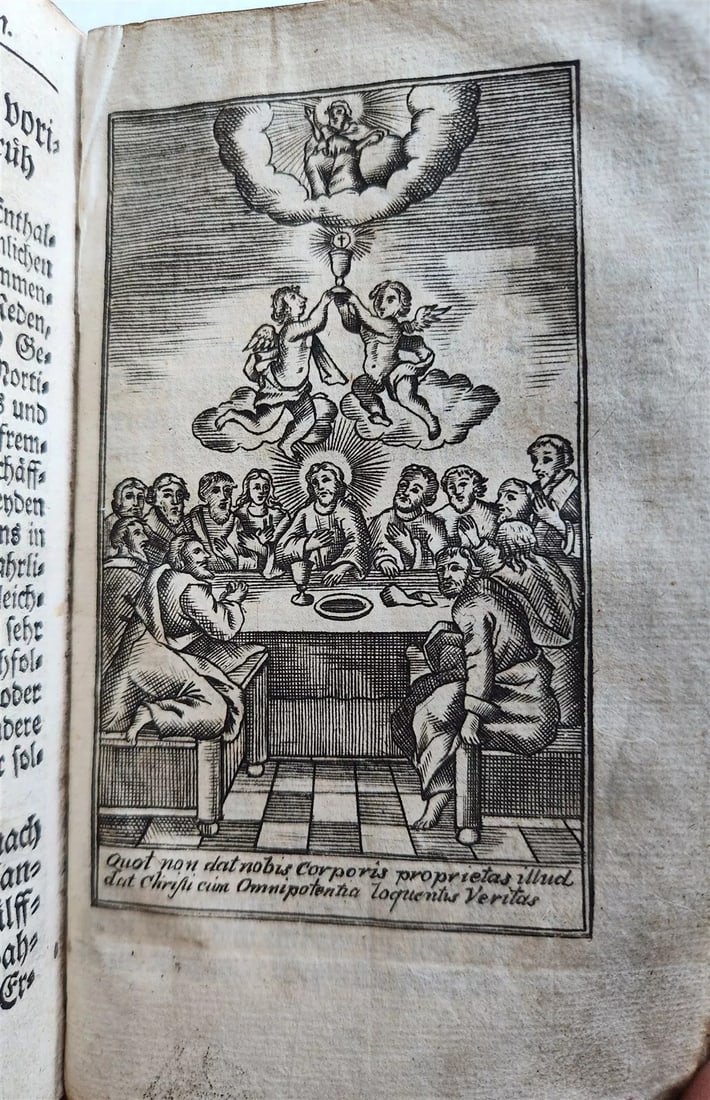 1754 GERMAN DEVOTIONAL BOOK antique BINDING w/ STUNNING SILVER FITTINGS - 12