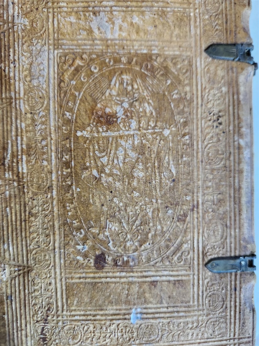 1604 SERMONS of Maurice Hylaret antique PIGSKIN BINDING UNICORN TITLEPIECE - 7