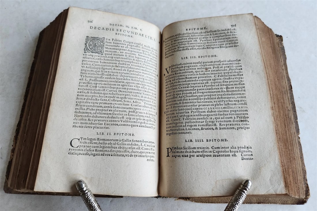 1568 ROMAN HISTORY by LIVY in LATIN antique PIGSKIN BINDING 16th CENTURY - 6