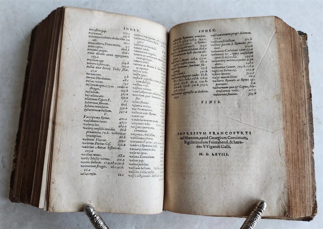 1568 ROMAN HISTORY by LIVY in LATIN antique PIGSKIN BINDING 16th CENTURY - 7