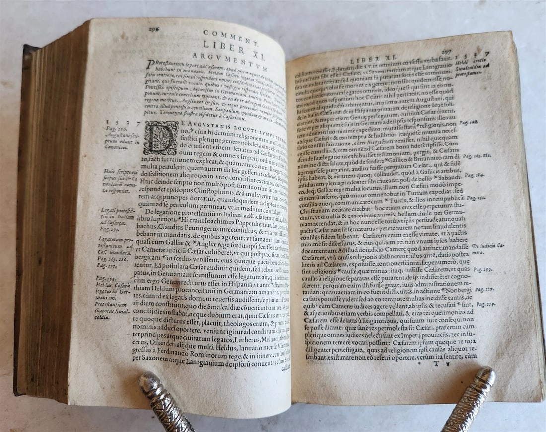 1558 HISTORY of REFORMATION by Johannes Sleidanus antique VELLUM BINDING - 6