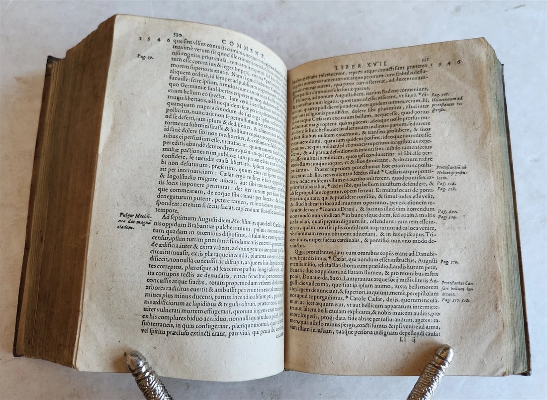 1558 HISTORY of REFORMATION by Johannes Sleidanus antique VELLUM BINDING - 7