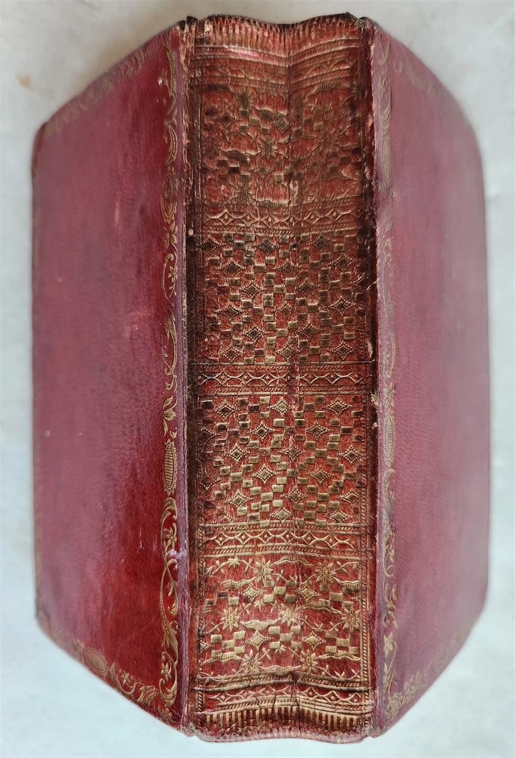 1655 BIBLE in ENGLISH antique LONDON John Field RED MOROCCO BINDING - 3