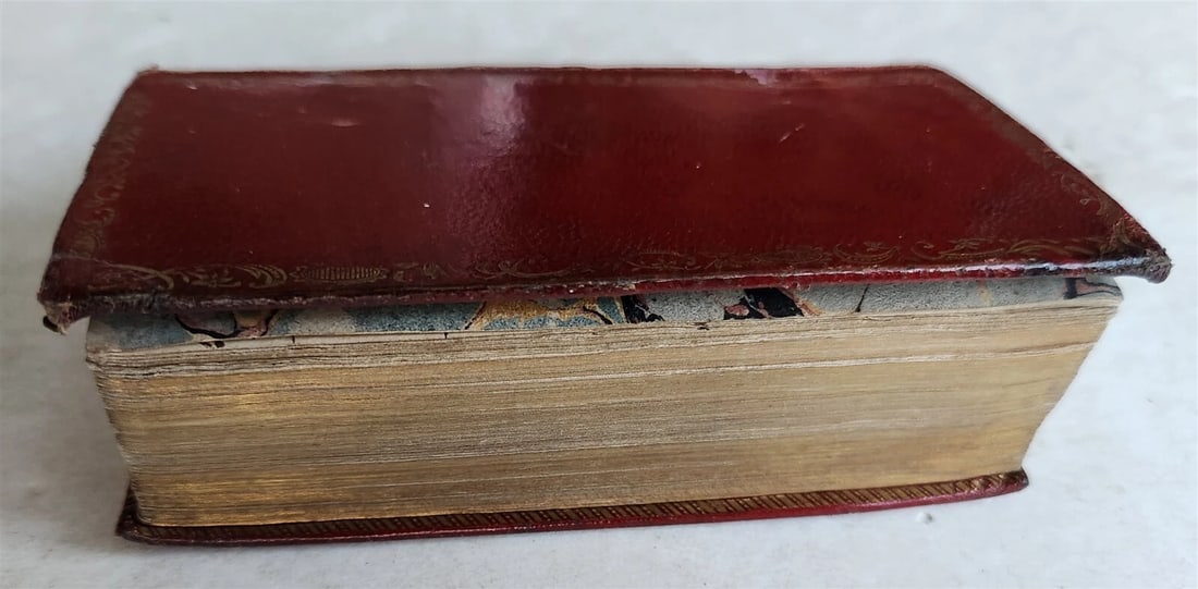 1655 BIBLE in ENGLISH antique LONDON John Field RED MOROCCO BINDING - 4