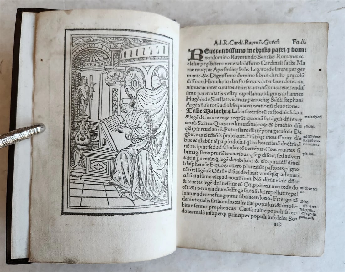 1509 POST-INCUNABULA ILLUSTRATED antique Quadruvium Ecclesie Quattuor by J.HUG - 3
