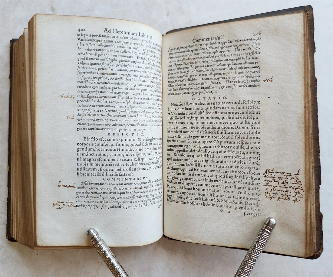 1564 COMMENTARIES by DOCTOR & ALCHEMIST MICHAEL TOXITES antique PIGSKIN 16th C. - 10