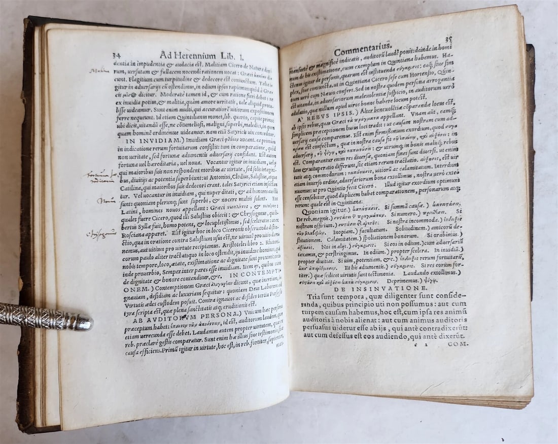 1564 COMMENTARIES by DOCTOR & ALCHEMIST MICHAEL TOXITES antique PIGSKIN 16th C. - 6