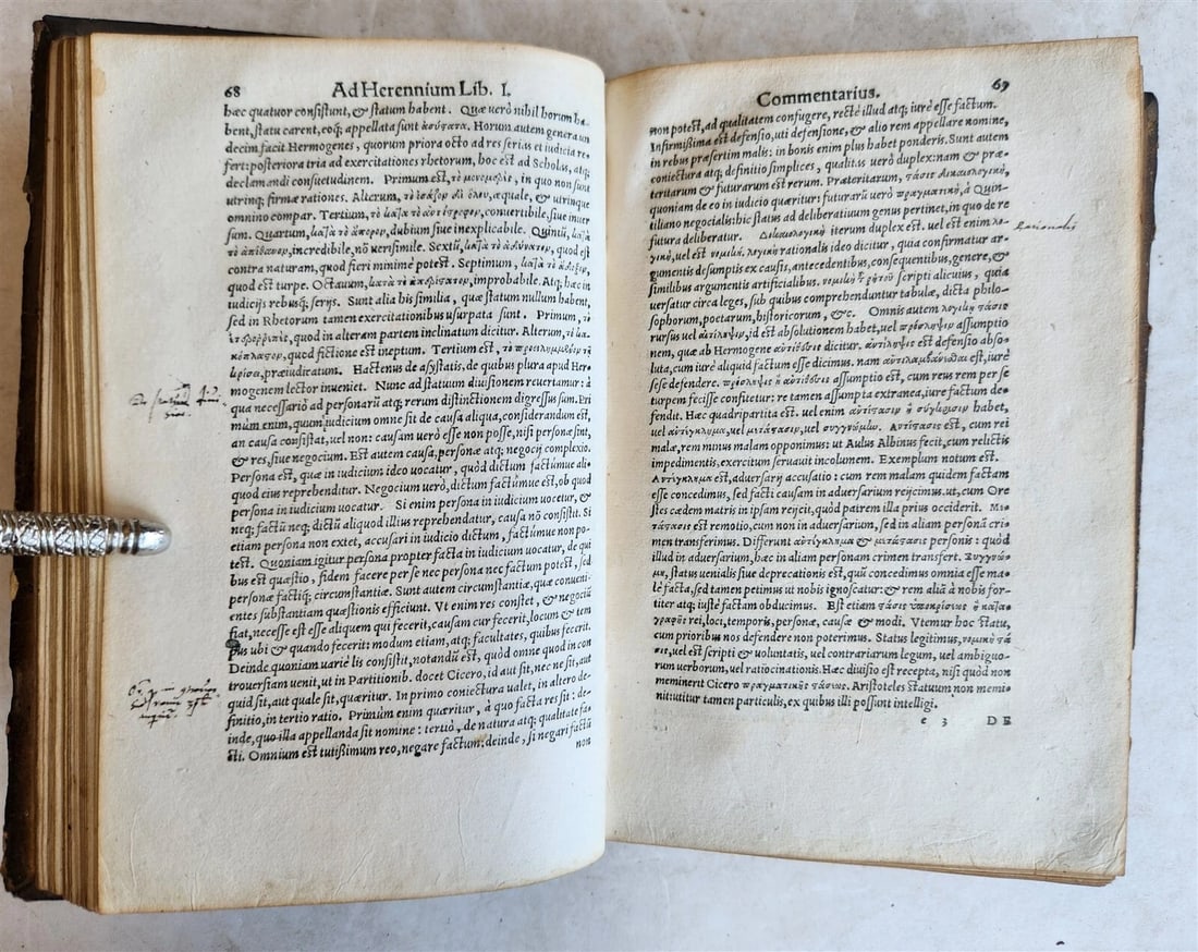 1564 COMMENTARIES by DOCTOR & ALCHEMIST MICHAEL TOXITES antique PIGSKIN 16th C. - 7