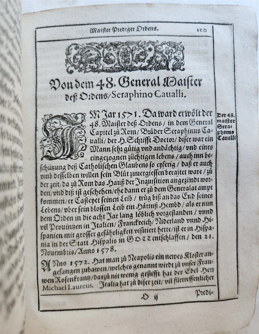 1596 HISTORICAL DESCRIPTION SHORT CHRONICLE of DOMINICAN ORDER antique VELLUM - 10