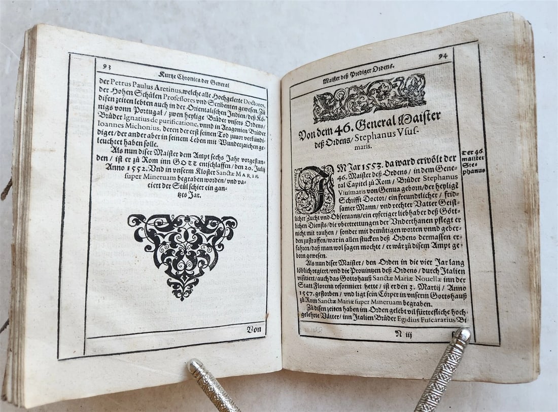 1596 HISTORICAL DESCRIPTION SHORT CHRONICLE of DOMINICAN ORDER antique VELLUM - 11