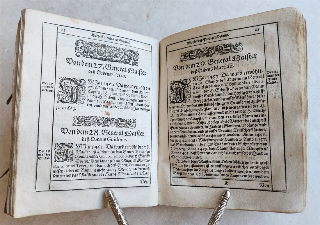 1596 HISTORICAL DESCRIPTION SHORT CHRONICLE of DOMINICAN ORDER antique VELLUM - 14